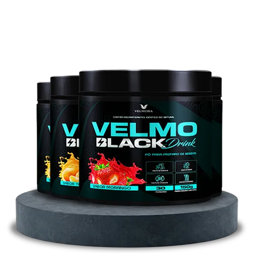 Combo Velmo Black - 2 Morango + 2 Tangerina