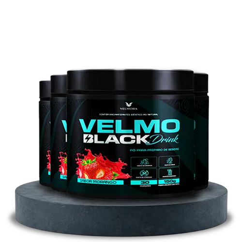 Velmo Black Drink Morango - Tratamento para 3 meses