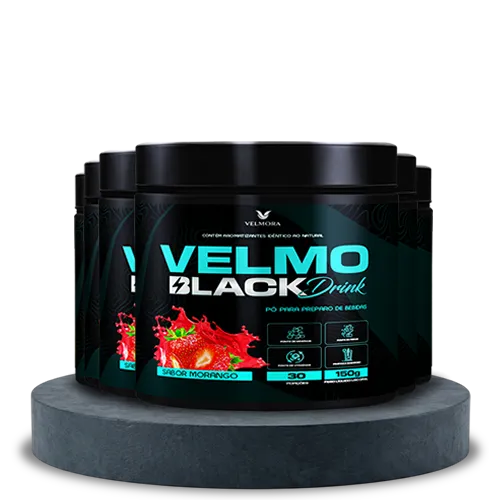 Velmo Black Drink Morango - Tratamento para 5 meses