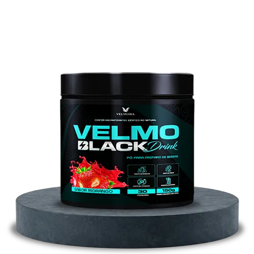 Velmo Black Drink Morango - Tratamento para 1 mês