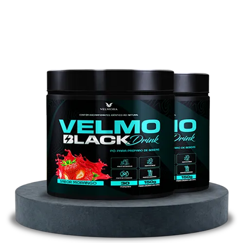 Velmo Black Drink Morango - Tratamento para 2 meses