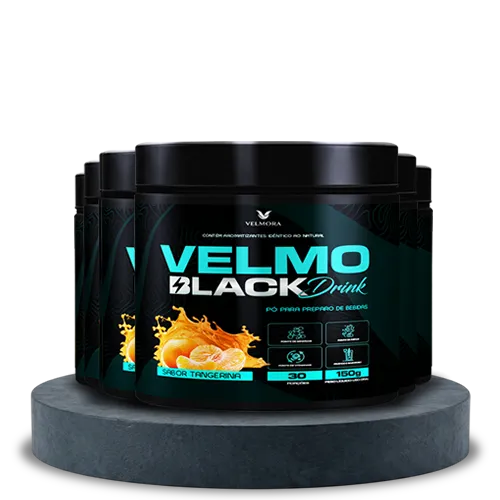 Velmo Black Drink Tangerina - Tratamento para 5 meses